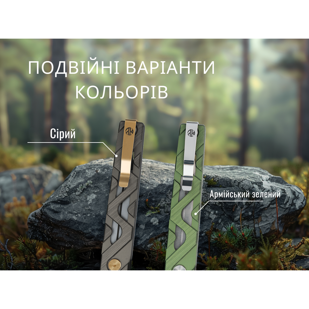 Ніж складаний туристичний Ruike P878-AG, (8.7 см) 14C28N / 6063Aluminum зелений, фото 25
