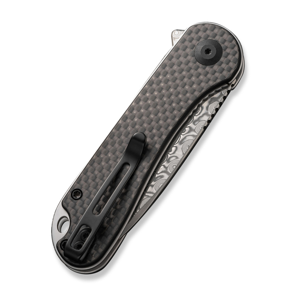 Ніж складаний кишеньковий Civivi Elementum, (7.5 см) Damascus / Carbon Fiber & G10
