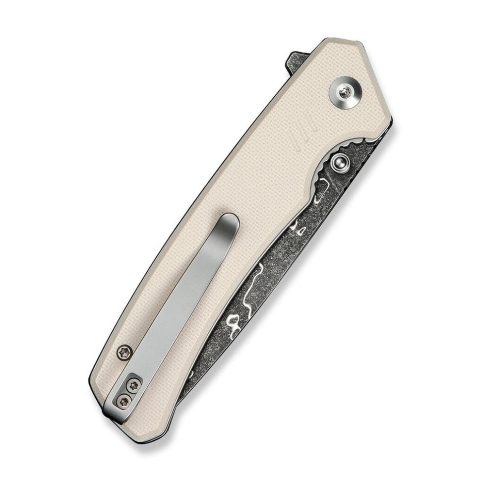 Нож складной туристический Civivi Merit, (8.3 см) Damascus / G10 серый