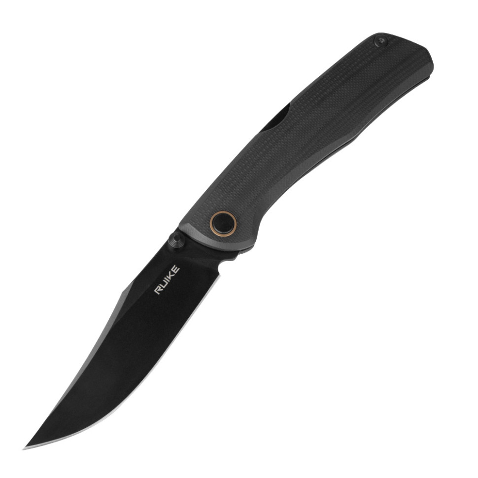 Ніж складаний туристичний Ruike P882-B, (8.5 см) 12С27 /  G10 чорний