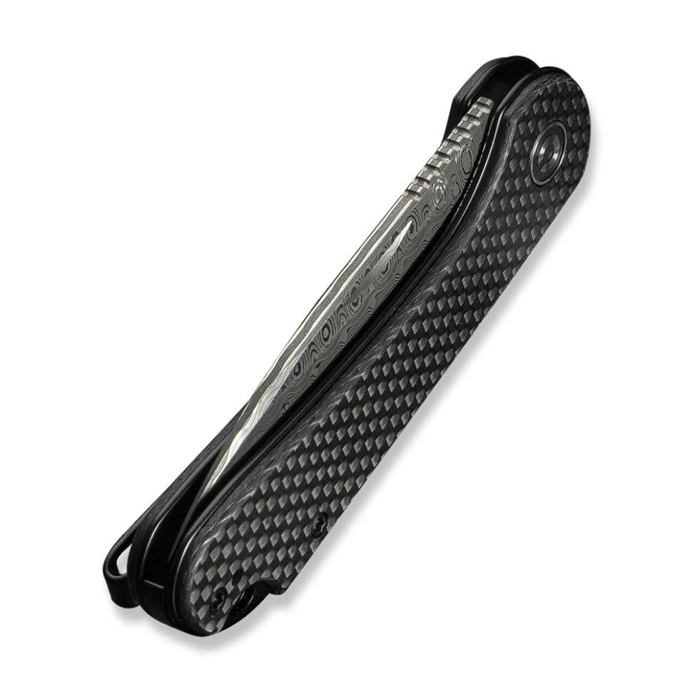 Нож складной карманный Civivi Elementum Slip Joint, (7.5 см) Damascus / Carbon Fiber серый