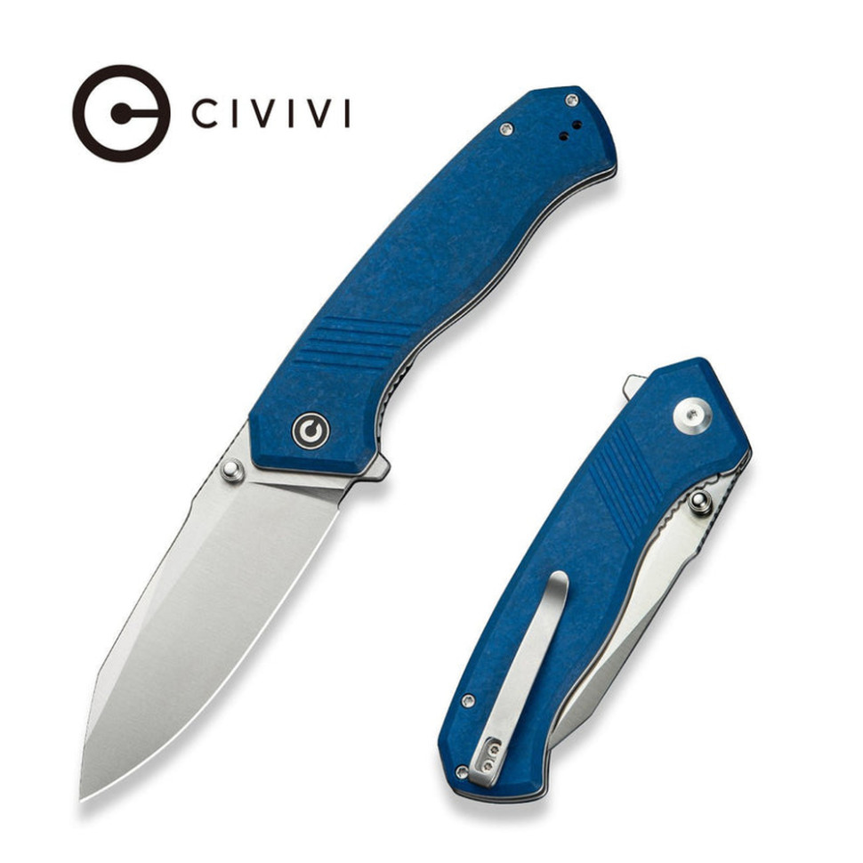 Ніж складаний туристичний Civivi Placoid, (9.3 см) 14C28N / G10 синій