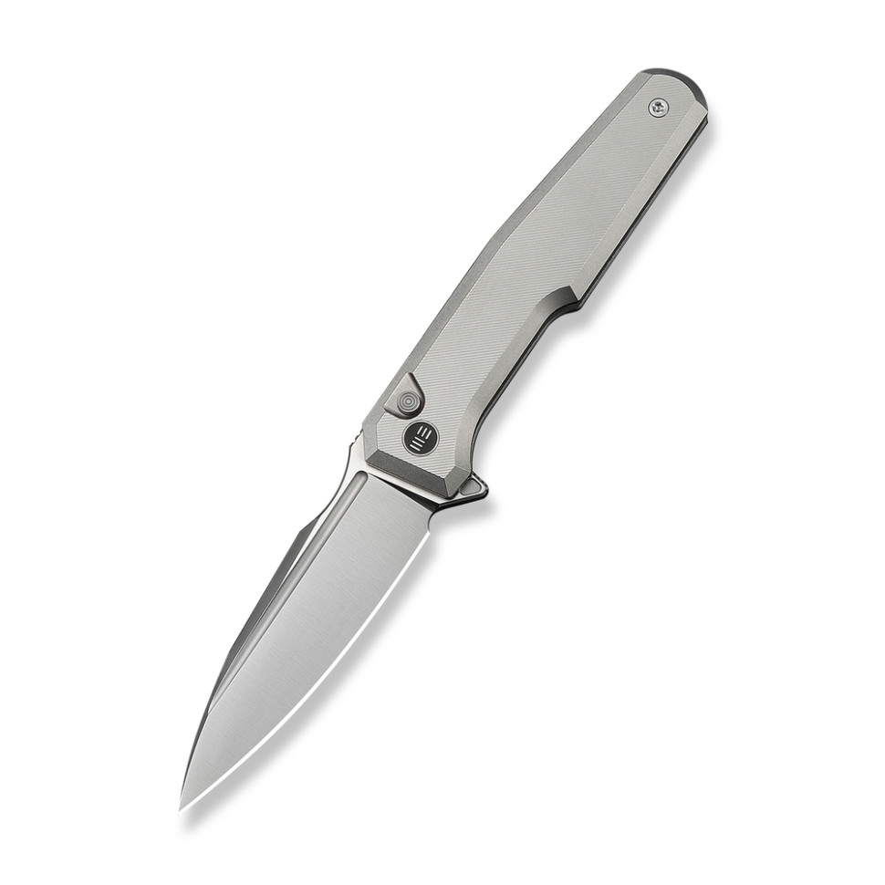 Ніж складаний туристичний Weknife Dressytak Bohler M390 / Titanium сірий