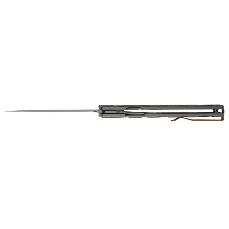 Нож складной туристический Ruike P878-AK, (8.7 см) 14C28N / 6063Aluminum серый