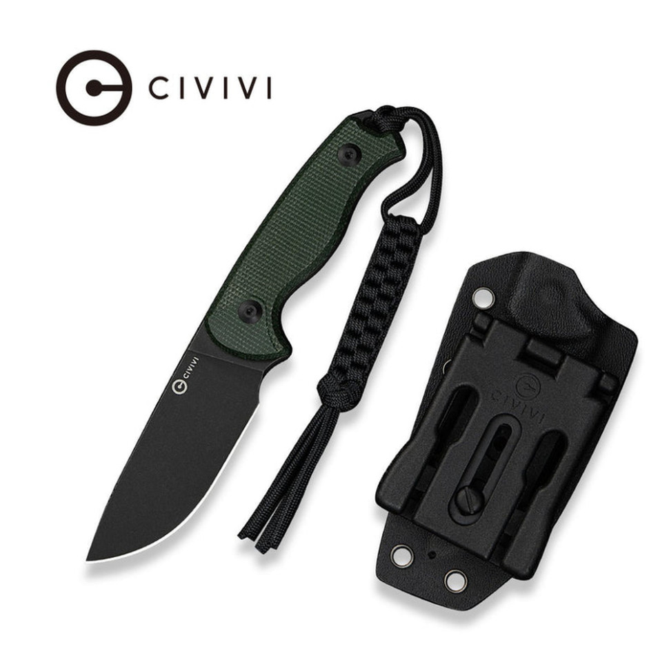 Ніж фіксований тактичний Civivi Timberbark, (8.1 см) 14C28N / Micarta темно-зелений, фото 10