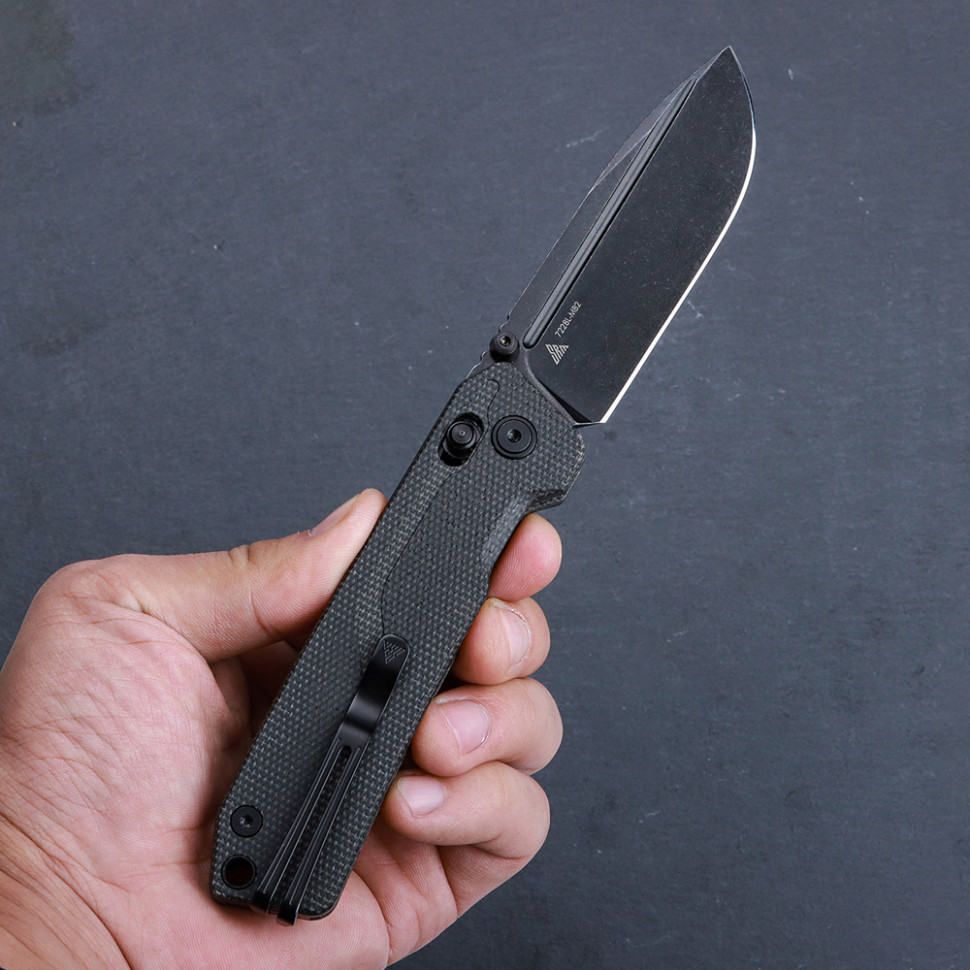 Ніж складаний туристичний SRM Rubik 7228B-MB2 (8.7 см) 140Cr / Micarta чорний, фото 6