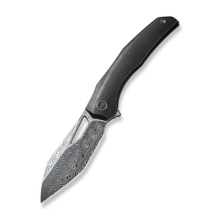 Ніж складаний туристичний WE Knife Ignio Mystery Box Ignio Mystery Box, (8.39 см) Damasteel (Hakkapella) / 6AL4V Titanium чорний